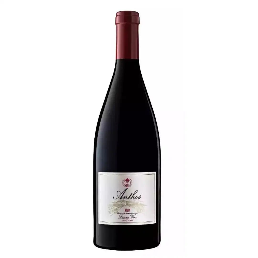 Botella de Bodegas Alvia Anthos 2006, vino tinto DOCa Rioja