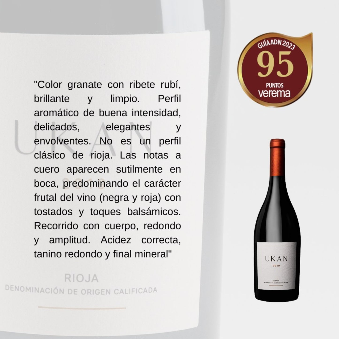 Ukan Vino Tinto Ukan Tempranillo DOCa Rioja 750Ml