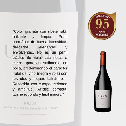 Ukan Vino Tinto Ukan Tempranillo DOCa Rioja 750Ml